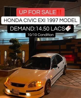 HONDA CIVIC EXI 1997 MODEL FOR SALE