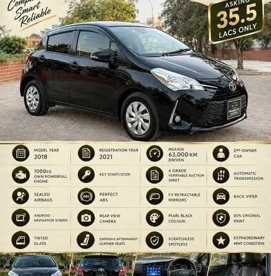 TOYOTA VITZ 1.0 F SAFETY Model Year 2018